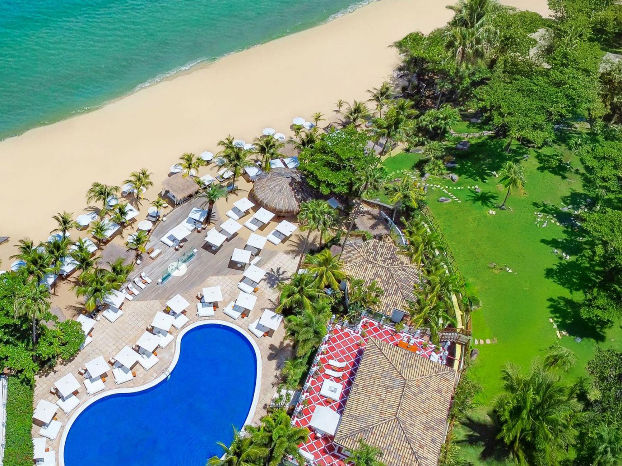 Dpny Beach Hotel & Spa Ilhabela Kültér fotó Aerial view of the resort